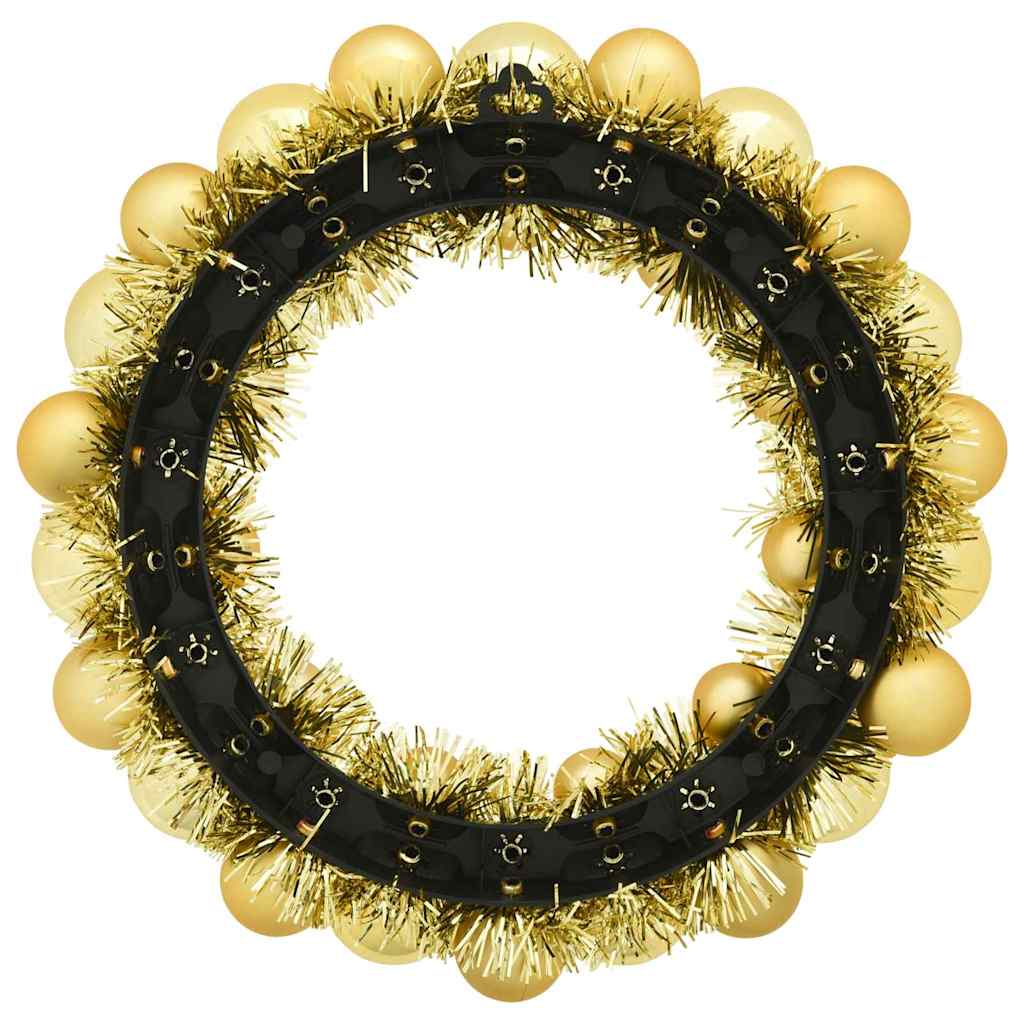 Jule Kugle Krans 2 stk. Guld 33 x 33 x 7 cm Polystyren