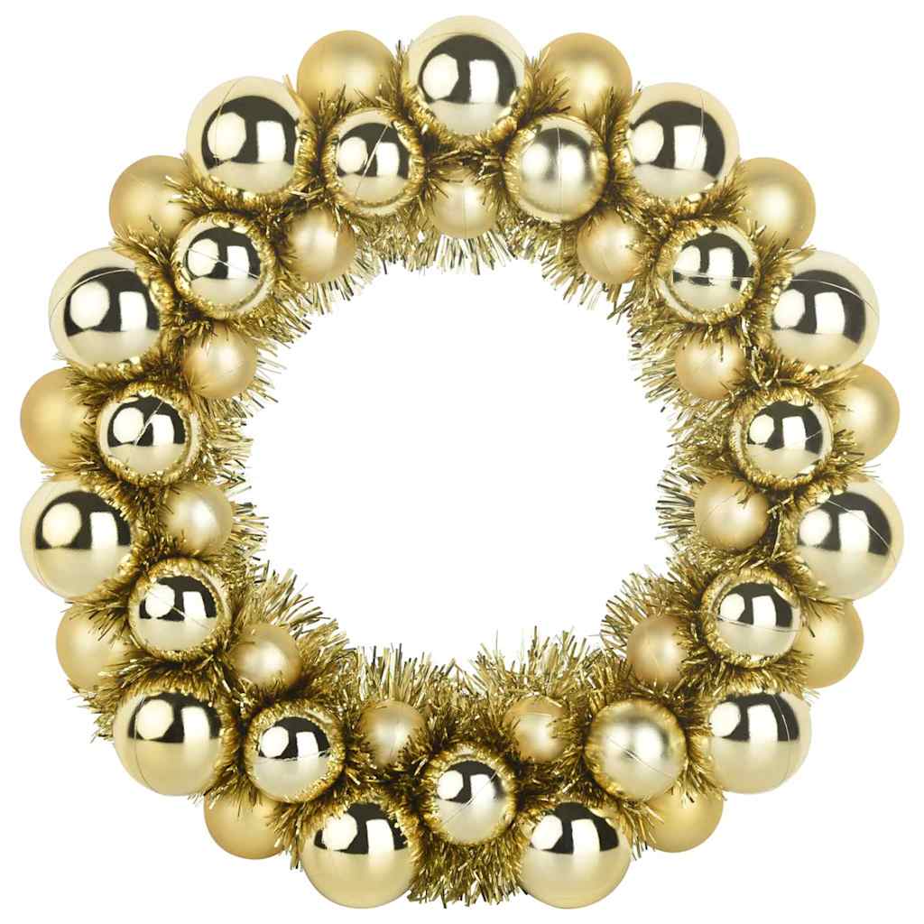 Jule Kugle Krans 2 stk. Guld 33 x 33 x 7 cm Polystyren