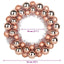 Jule Kugle Krans 2 stk. Rosenguld 33 x 33 x 7 cm Polystyren