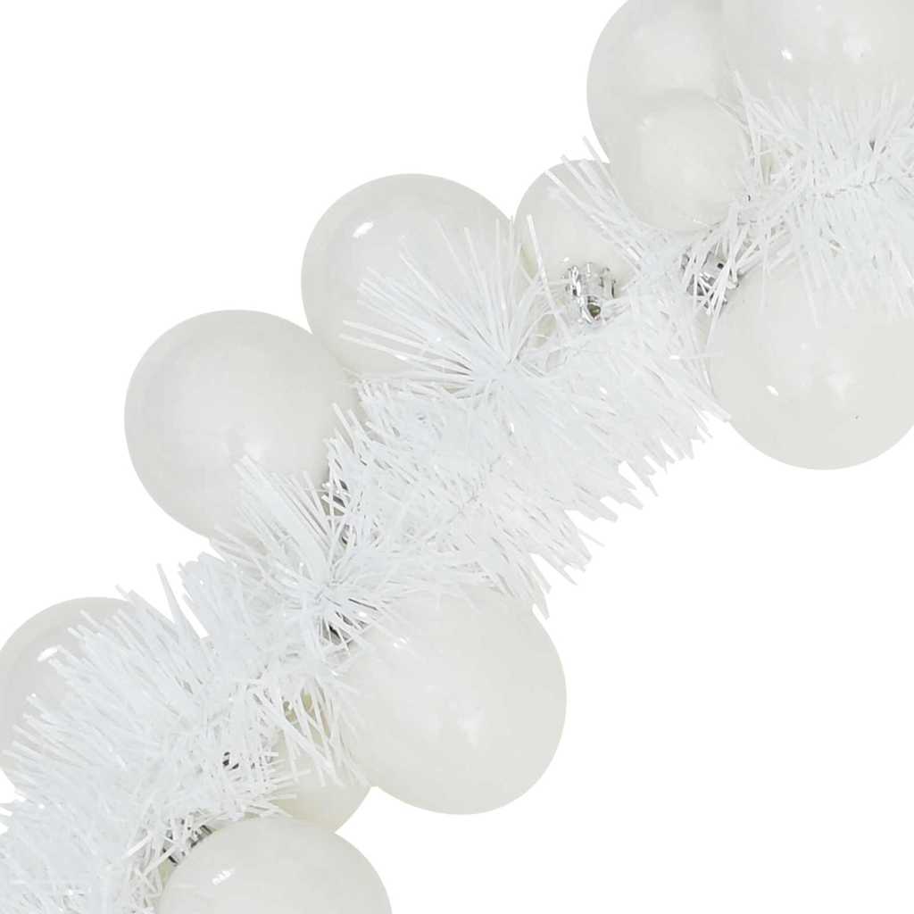 Jule Kugle Guirlande LED'er Hvid 186 cm Polystyren