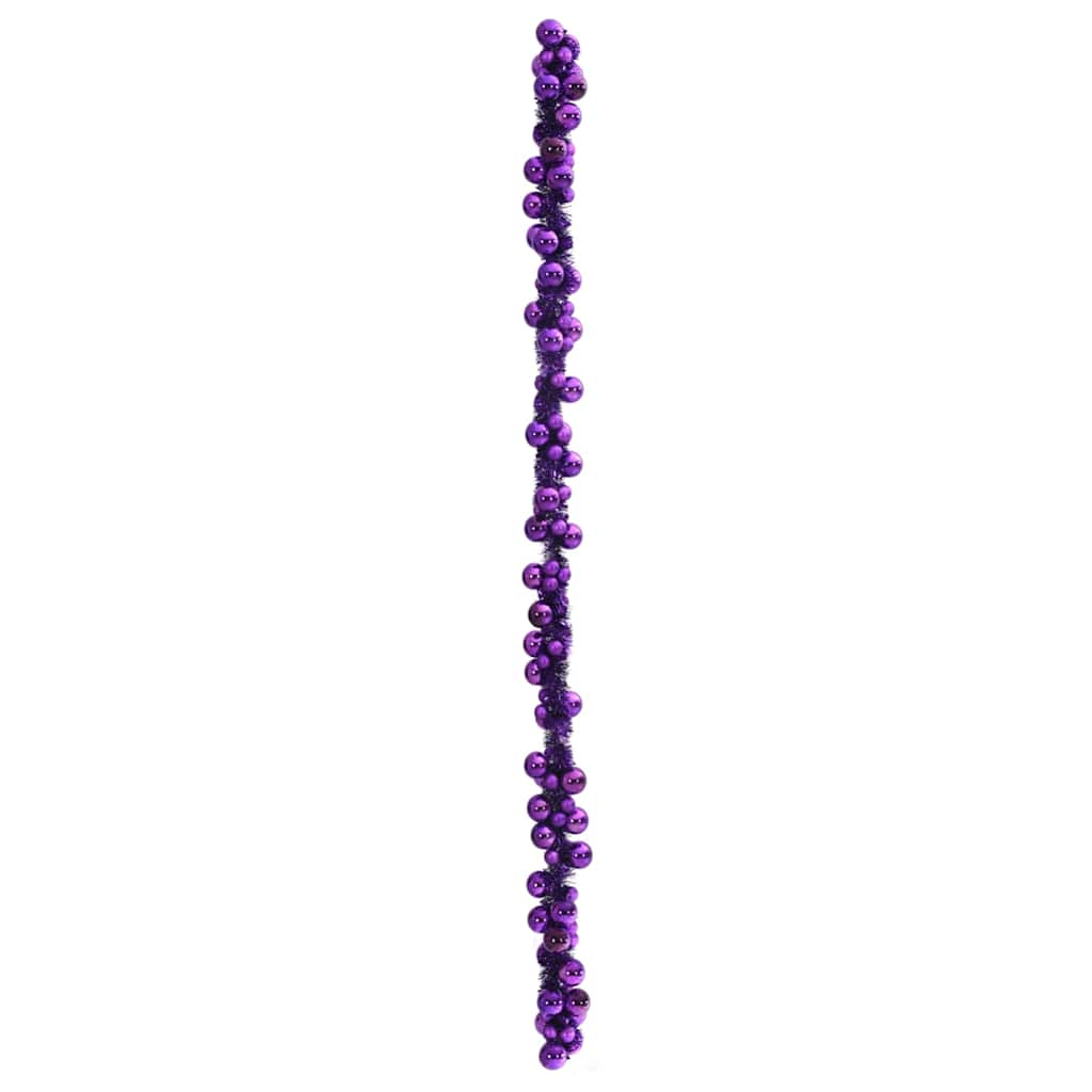 Jule Kugle Guirlande LED'er Lilla 186 cm Polystyren
