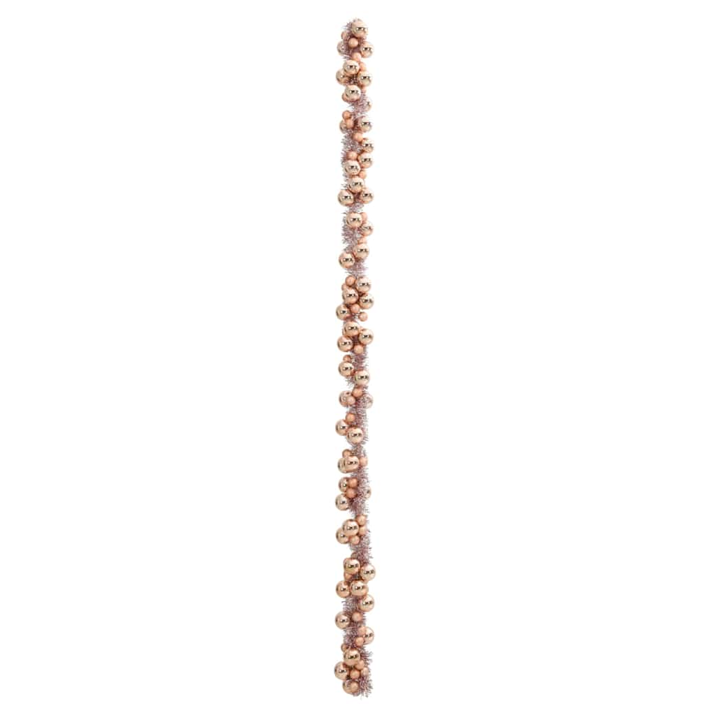 Jule Kugle Guirlande LED'er Rosenguld 186 cm Polystyren