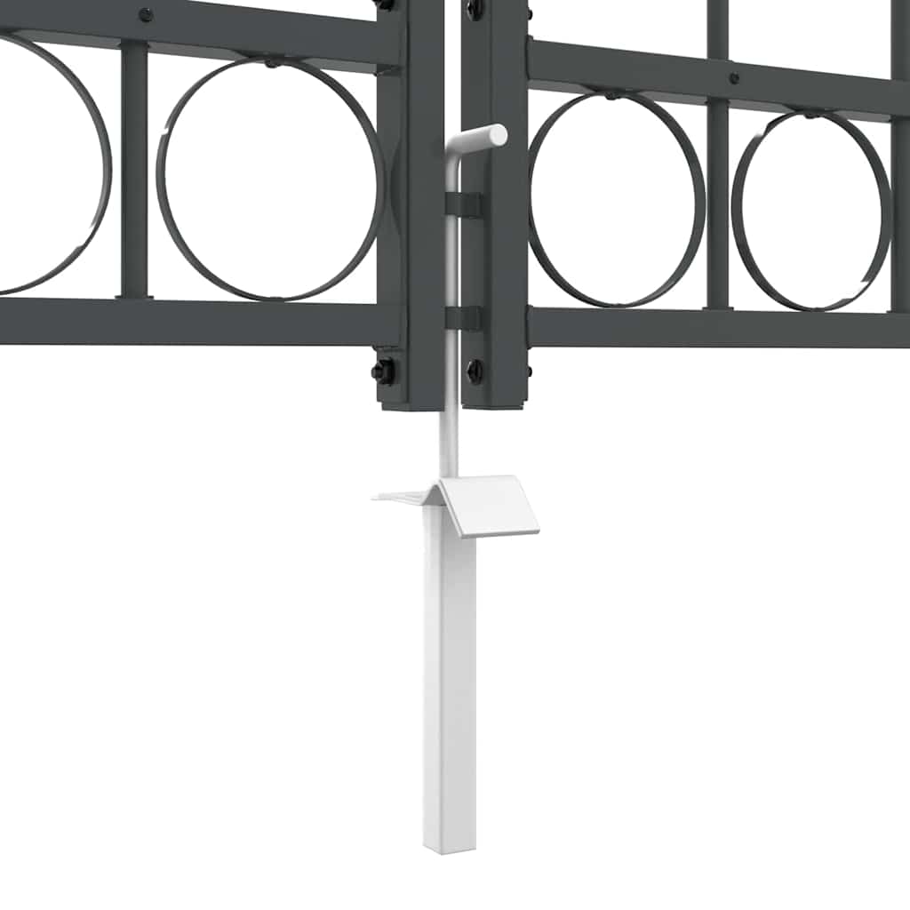 Hegnslåge med buet top ASSEN 400 x 100 cm Stål Grå