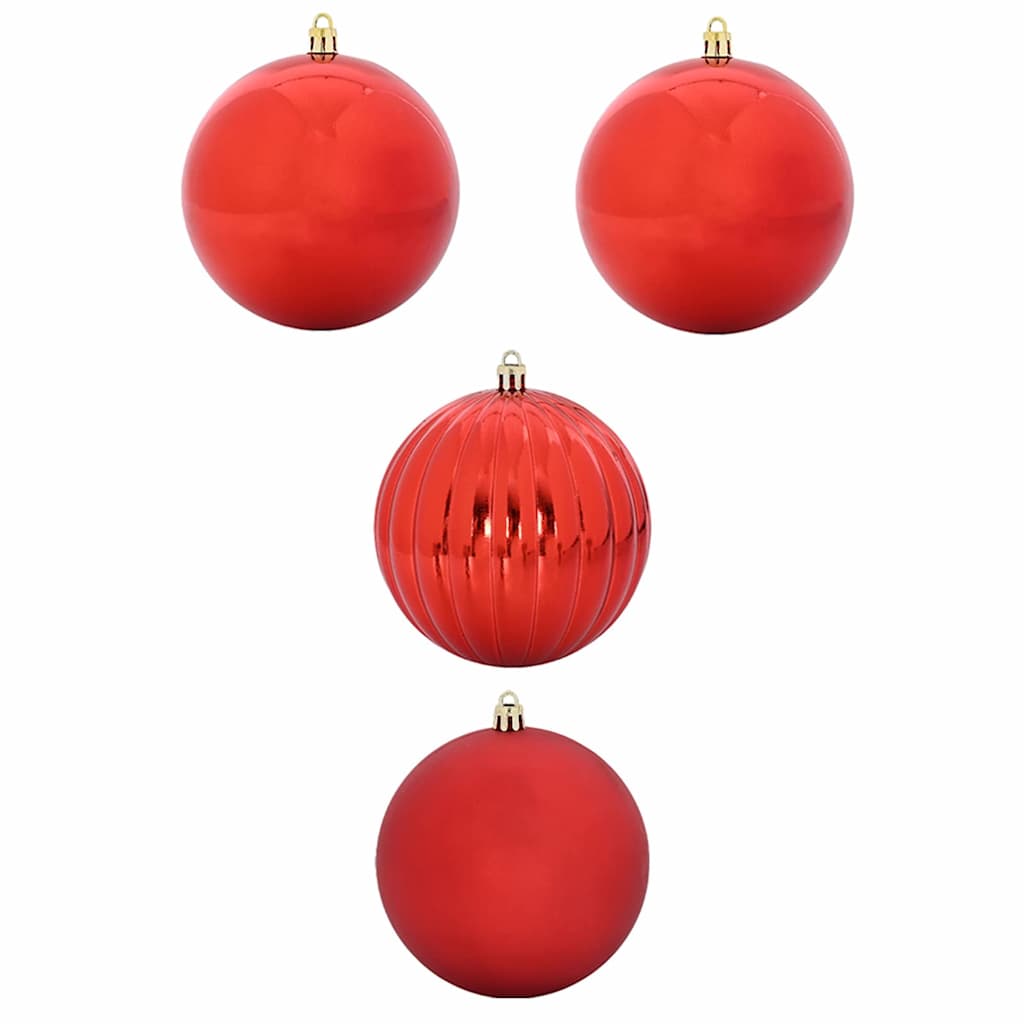 Julepynt Set XXL 4 stk. Rød Ø 20 cm Plastik