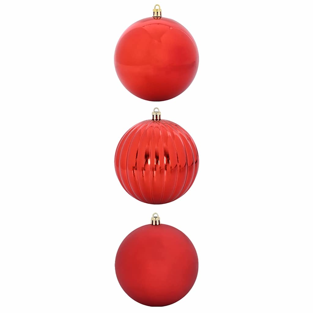 Julepynt Set XXL 3 stk. Rød Ø 25 cm Plastik