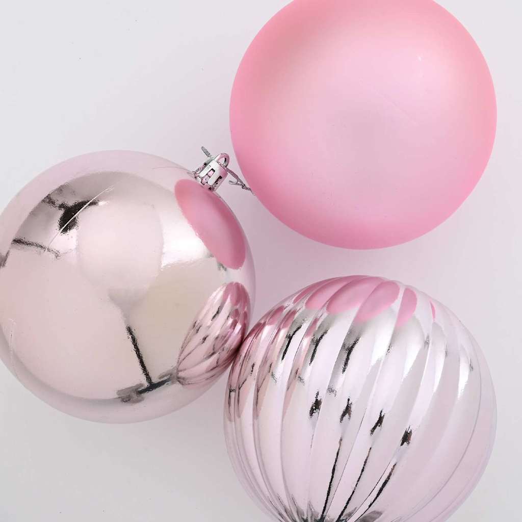 Julepynt Set XXL 4 stk. Lyserød Ø 20 cm Plastik