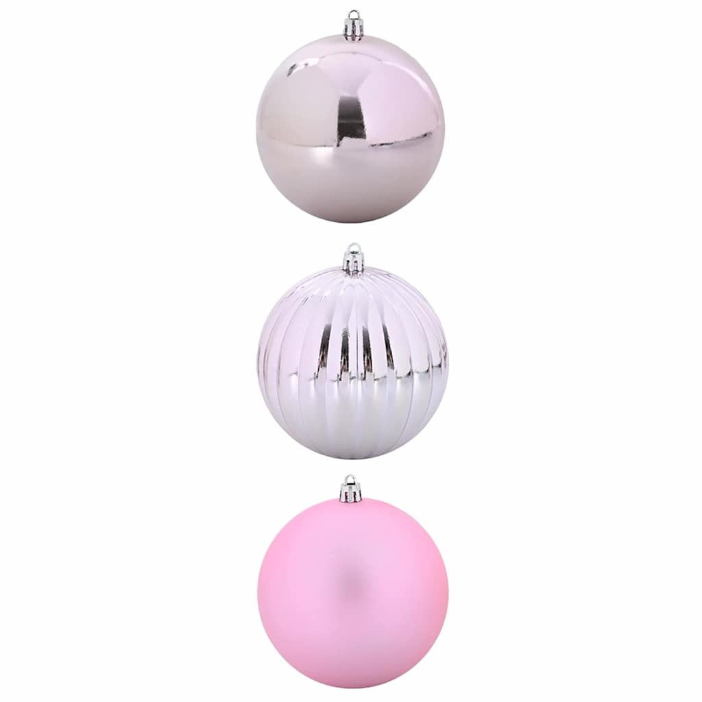 Julepynt Set XXL 3 stk. Lyserød Ø 25 cm Plastik