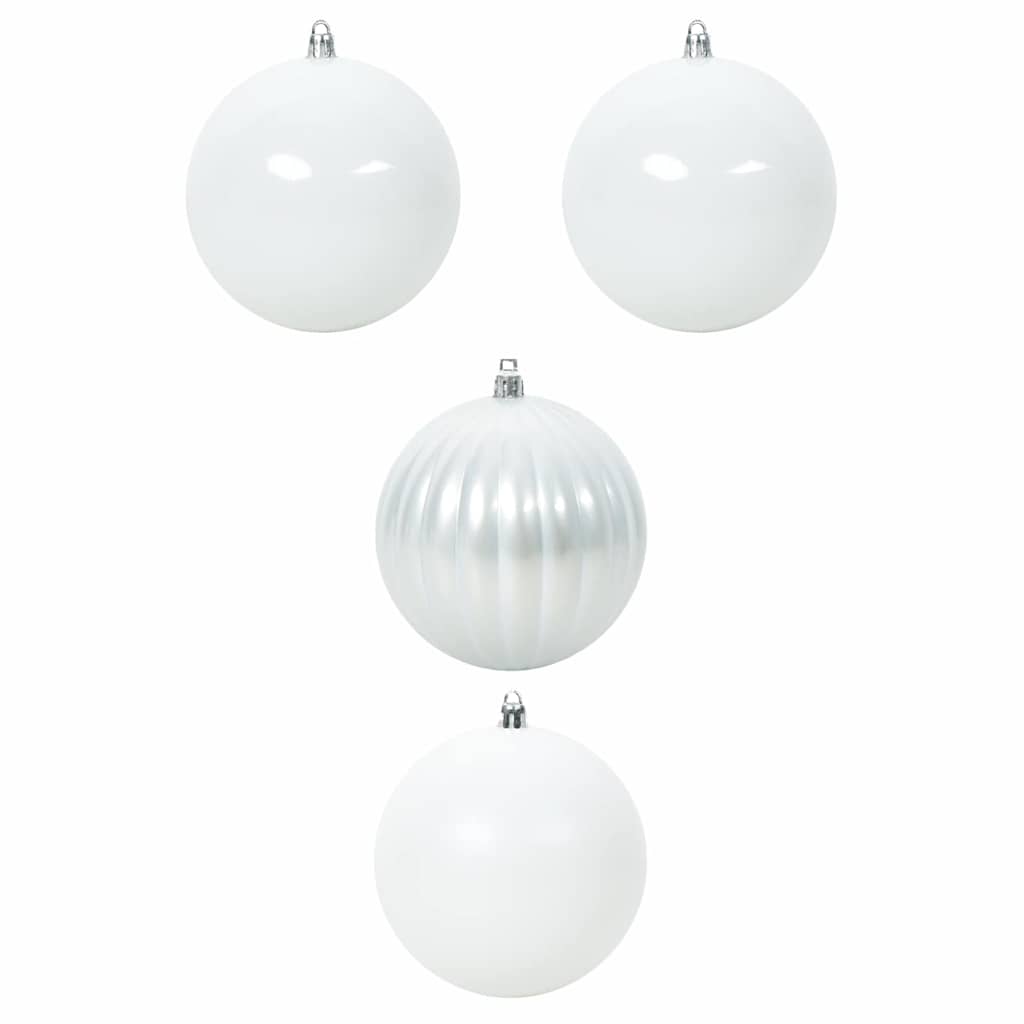 Julepynt Set XXL 4 stk. Hvid Ø 20 cm Plastik