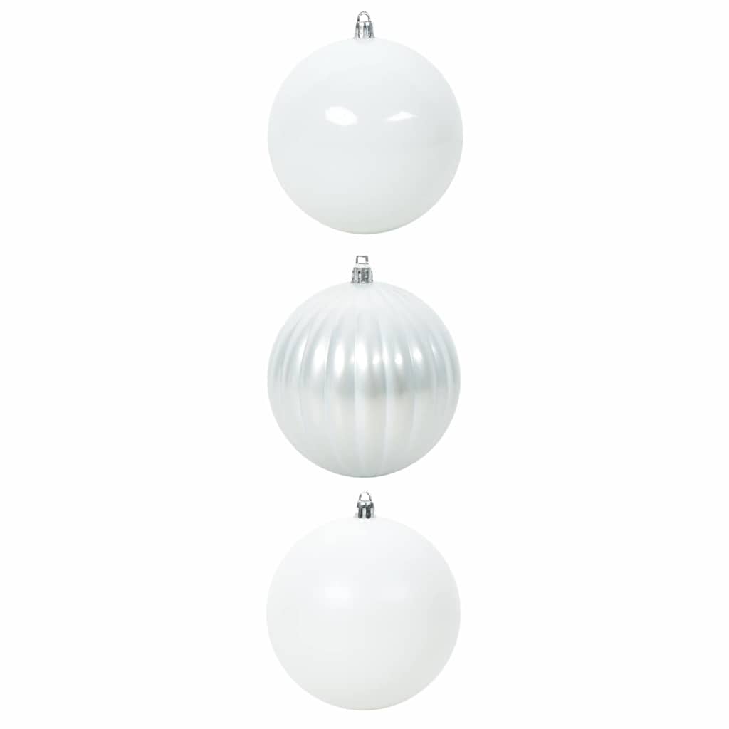 Julepynt Set XXL 3 stk. Hvid Ø 25 cm Plastik