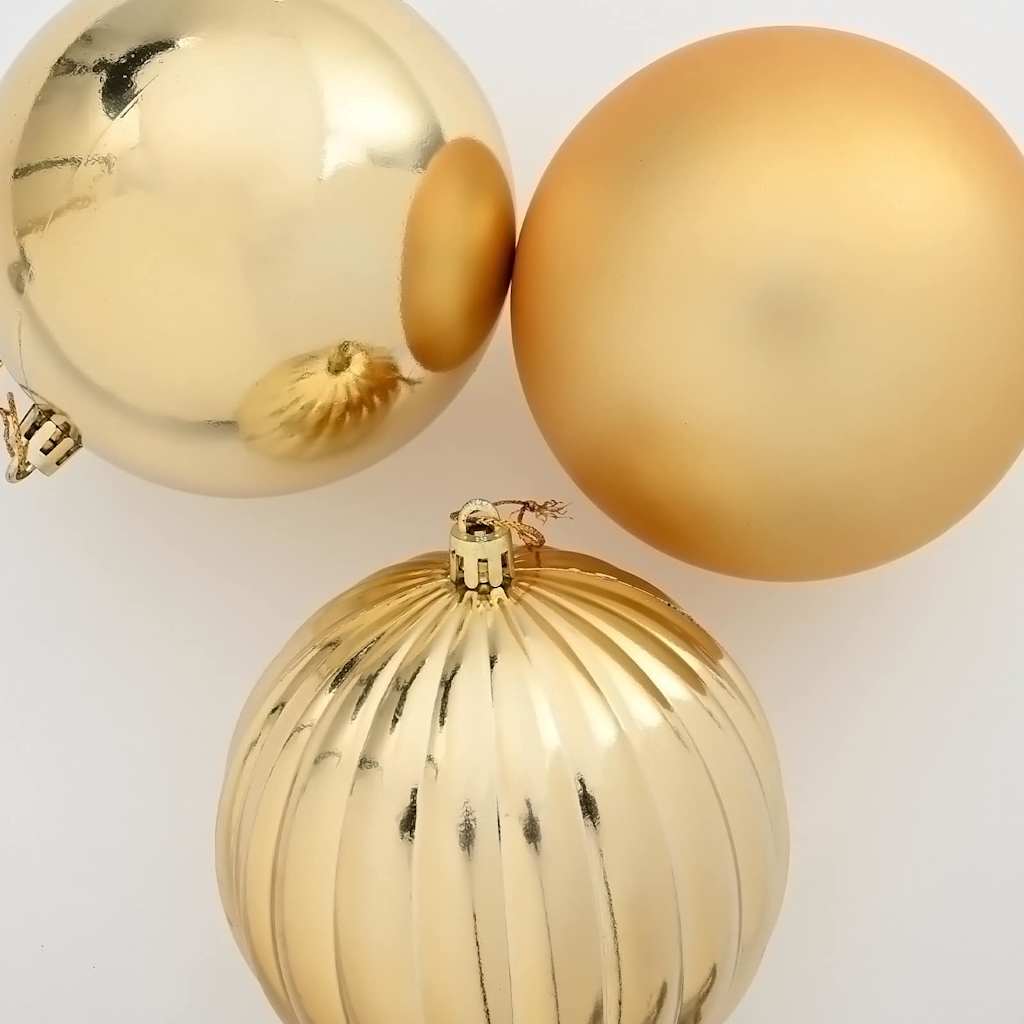 Julepynt Set XXL 4 stk. Guld Ø 20 cm Plastik