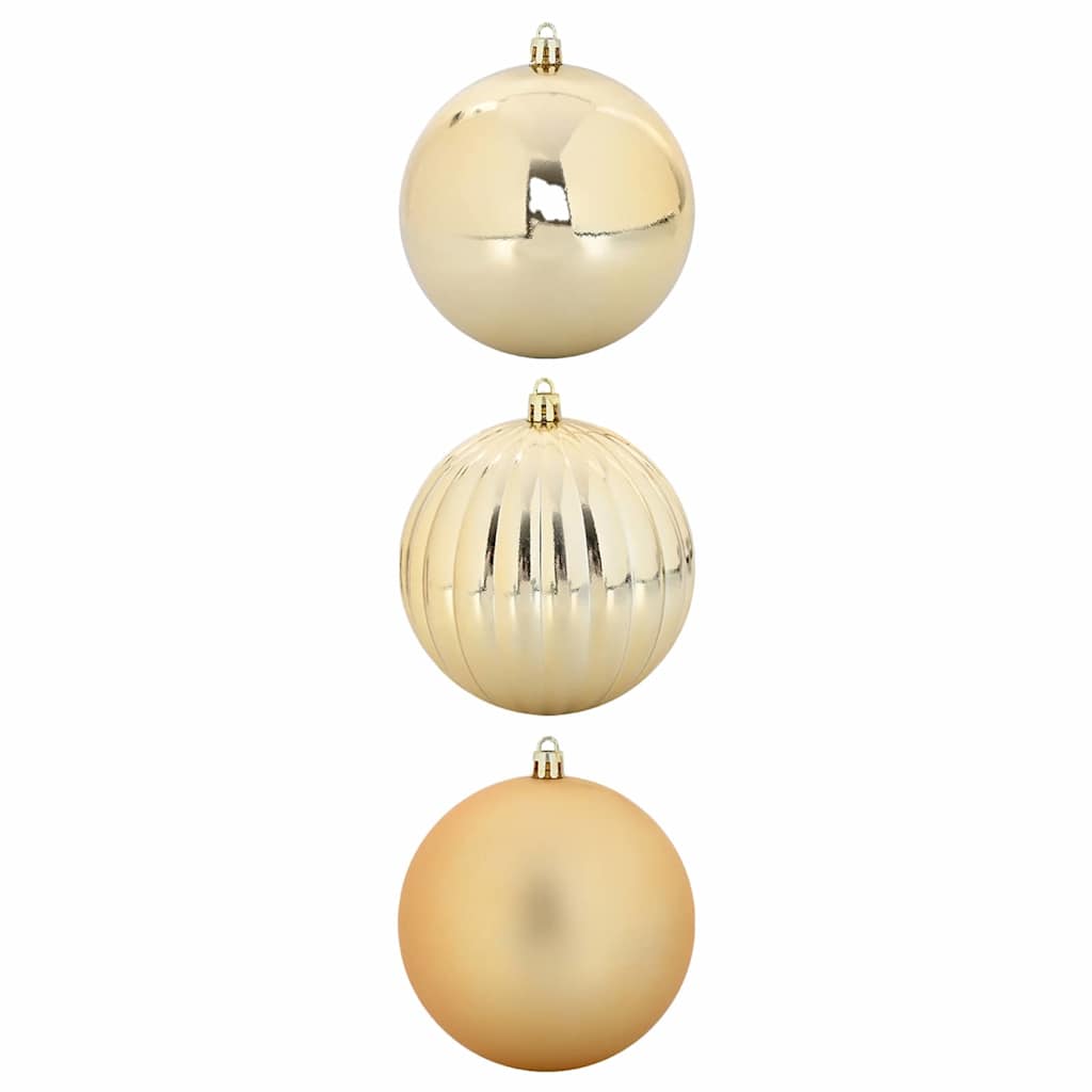 Julepynt Set XXL 3 stk. Guld Ø 25 cm Plastik