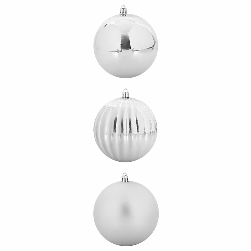 Julepynt Set XXL 3 stk. Sølv Ø 25 cm Plastik