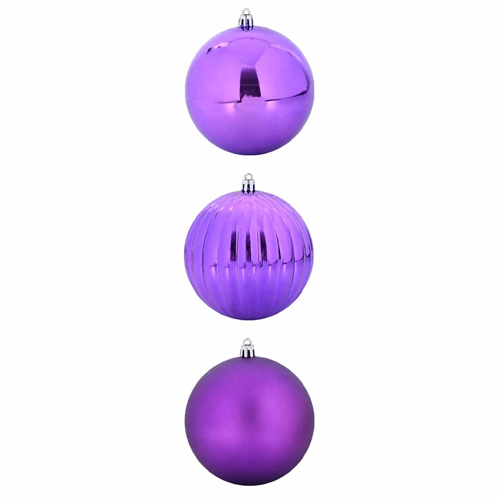 Julepynt Set XXL 3 stk. Lilla Ø 25 cm Plastik