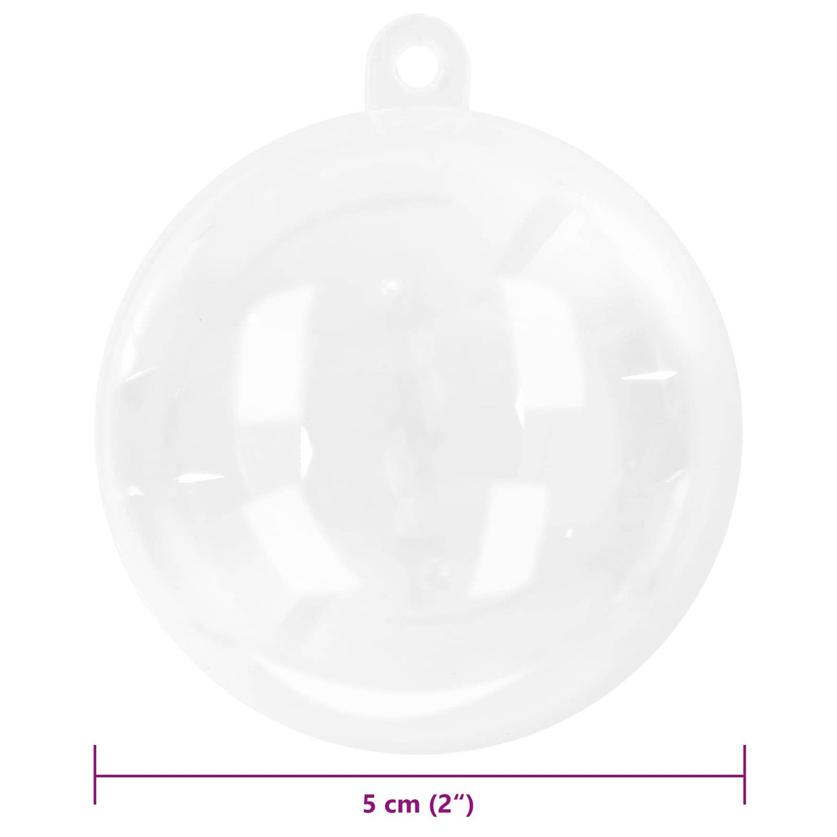 Jule Kuglesæt 50 stk. Transparent Ø 5 cm Plastik
