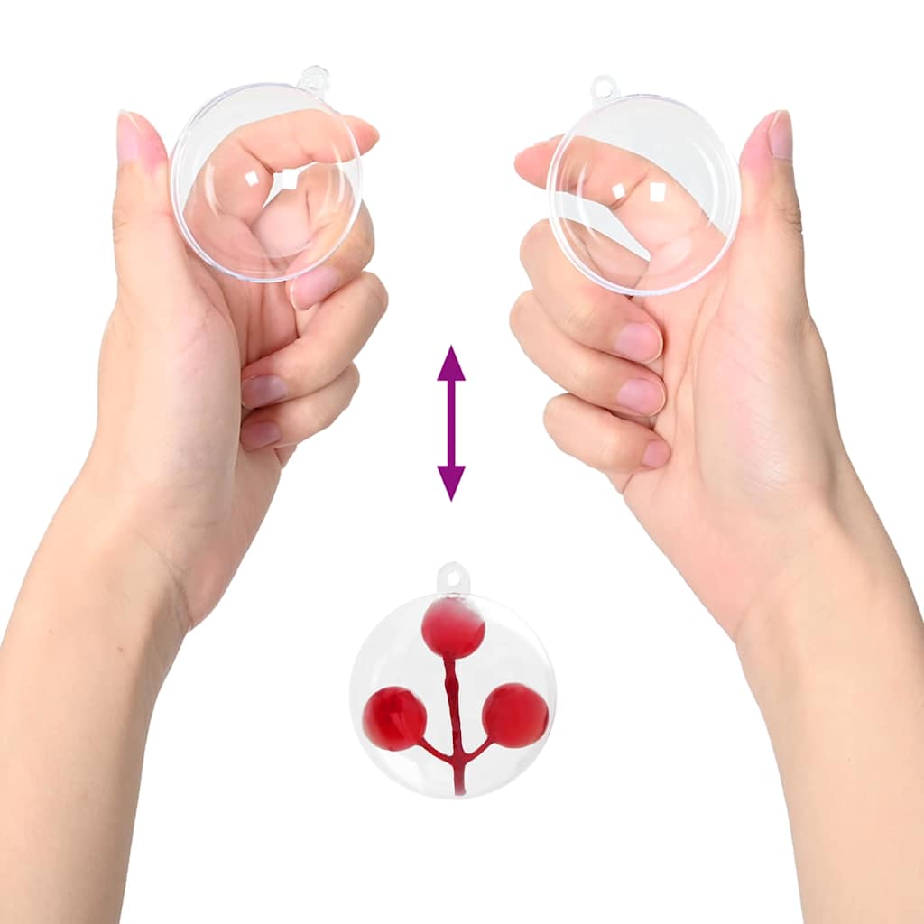 Jule Kuglesæt 25 stk. Transparent Ø 10 cm Plastik