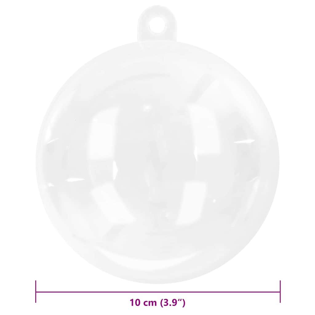 Jule Kuglesæt 25 stk. Transparent Ø 10 cm Plastik