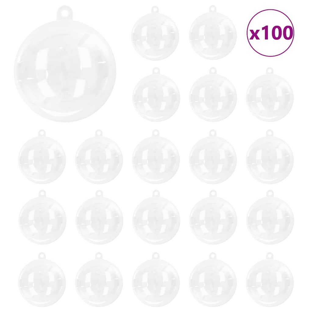 Jule Kuglesæt 100 stk. Transparent Ø 10 cm Plastik