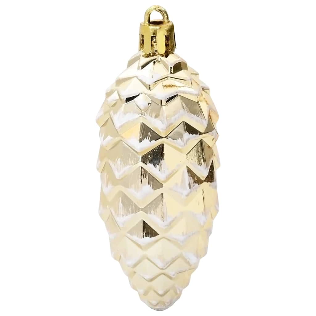Julefyrrekoglebold 40 stk. Guld 4 x 9 cm Plastik