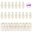 Julefyrrekoglebold 40 stk. champagnefarvet 4 x 9 cm Plastik