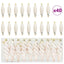 Jule Spiral Formet Kugle 40 stk. champagnefarvet 3 x 11 cm