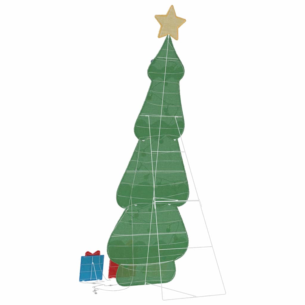 Belyst juletre med 3 gaveæsker 2D varm hvid Flerfarvet 210 cm