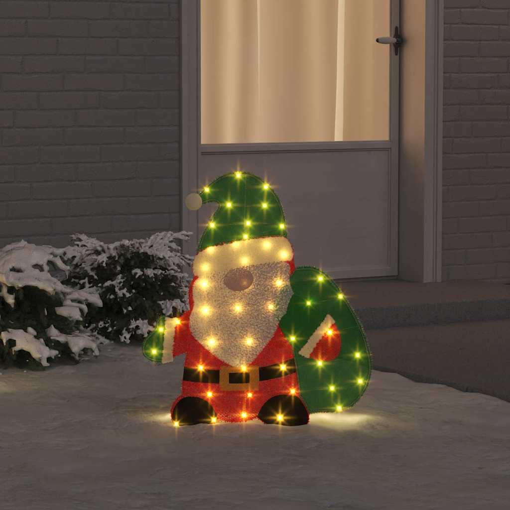 Belyst Julemand 60 LED'er Varm hvid 70 x 62 cm Glitterstof