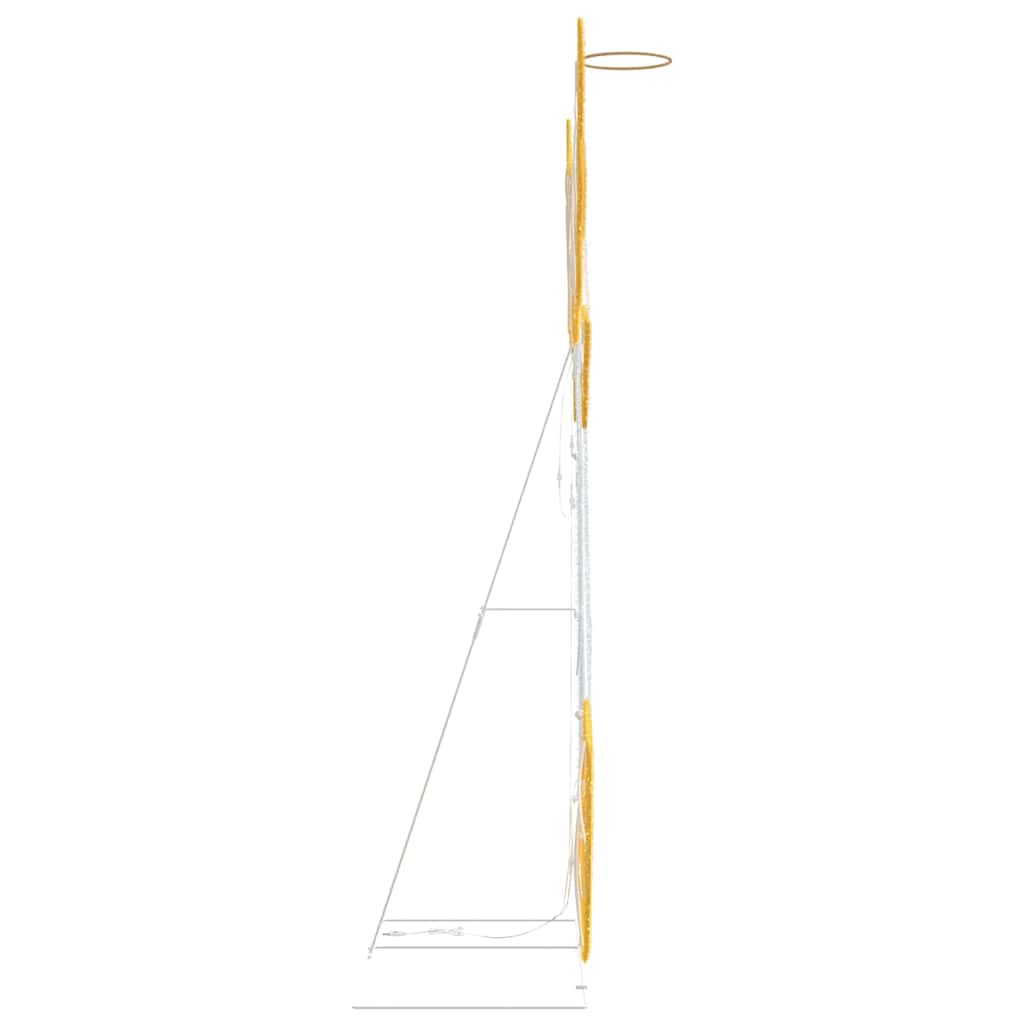 Lyst hjørne LED'er Varm hvid 116 x 29 x 158.5 cm Polyester