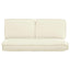 Pudesæt Oxford stof Creme 120 x 50 x 52 cm