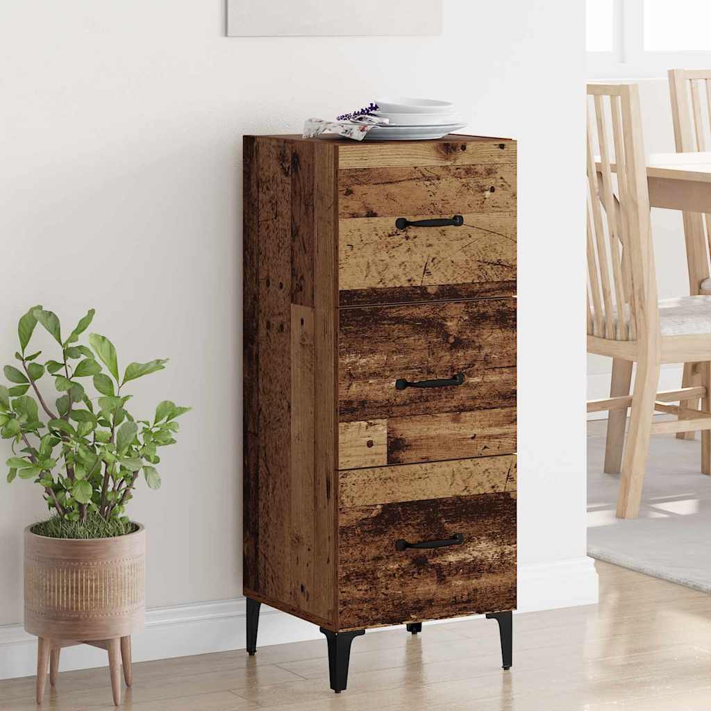 Sideboard Gammelt træ 34,5 x 34 x 90 cm Konstrueret træ
