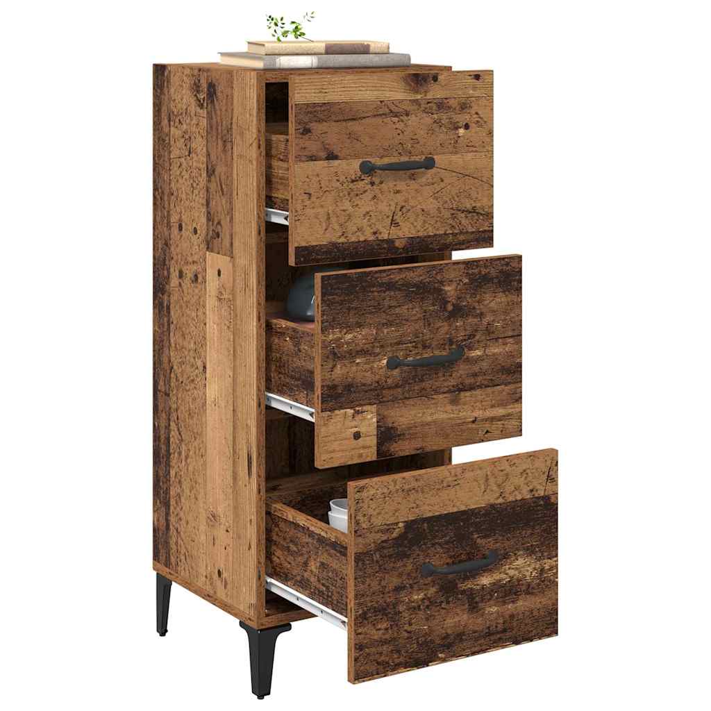 Sideboard Gammelt træ 34,5 x 34 x 90 cm Konstrueret træ