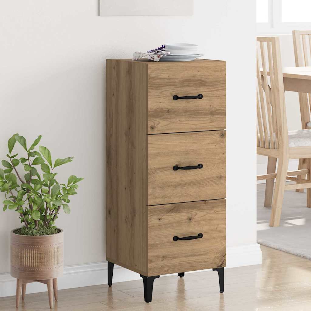 Sideboard Artisan Egetræ 34,5 x 34 x 90 cm Konstrueret træ