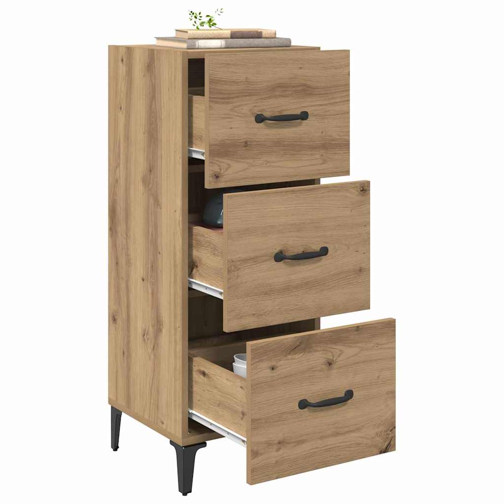 Sideboard Artisan Egetræ 34,5 x 34 x 90 cm Konstrueret træ
