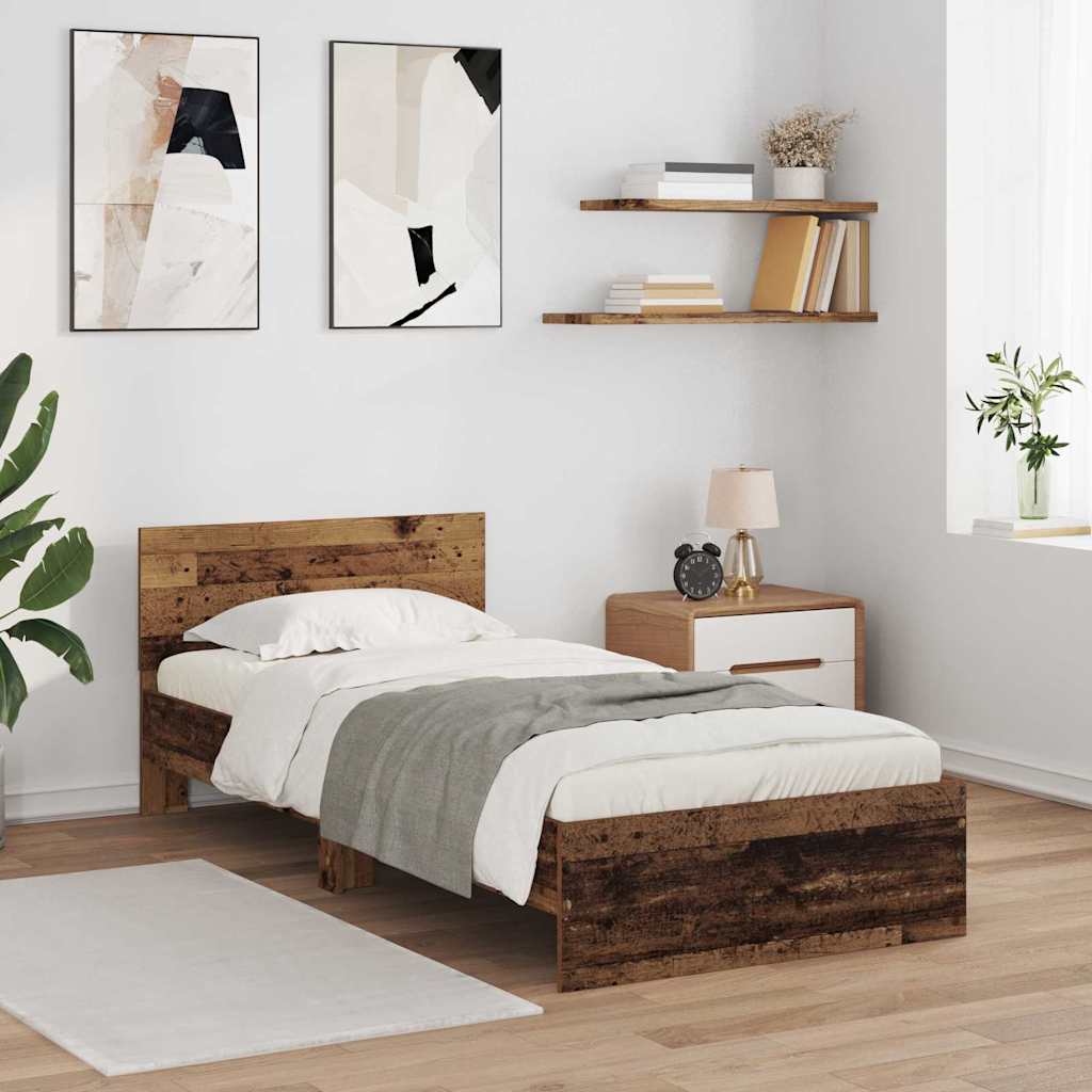 Sengestel Gammelt træ 90 x 200 cm Konstrueret træ