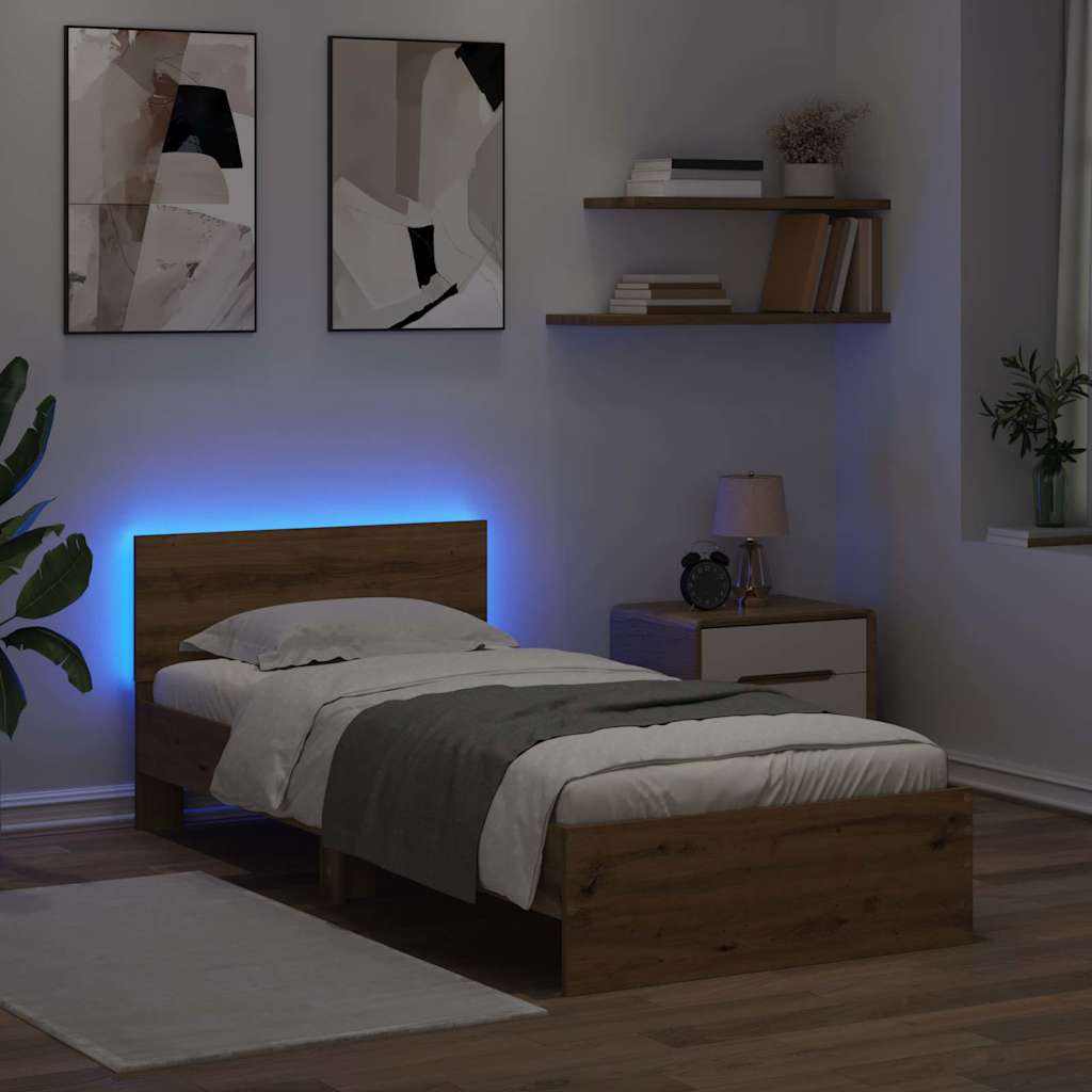 Sengestel Artisan Egetræ 90 x 200 cm Konstrueret træ
