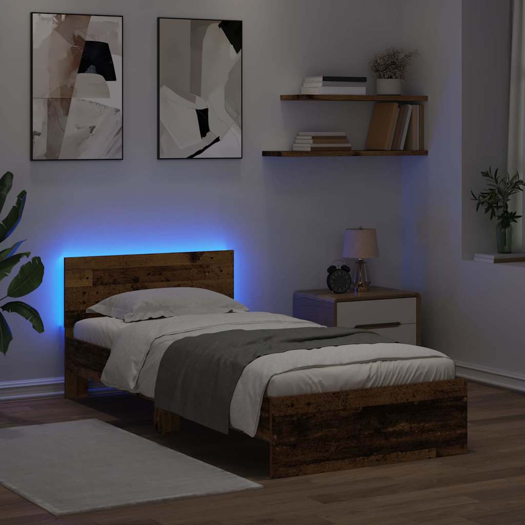 Sengestel Gammelt træ 90 x 190 cm Konstrueret træ