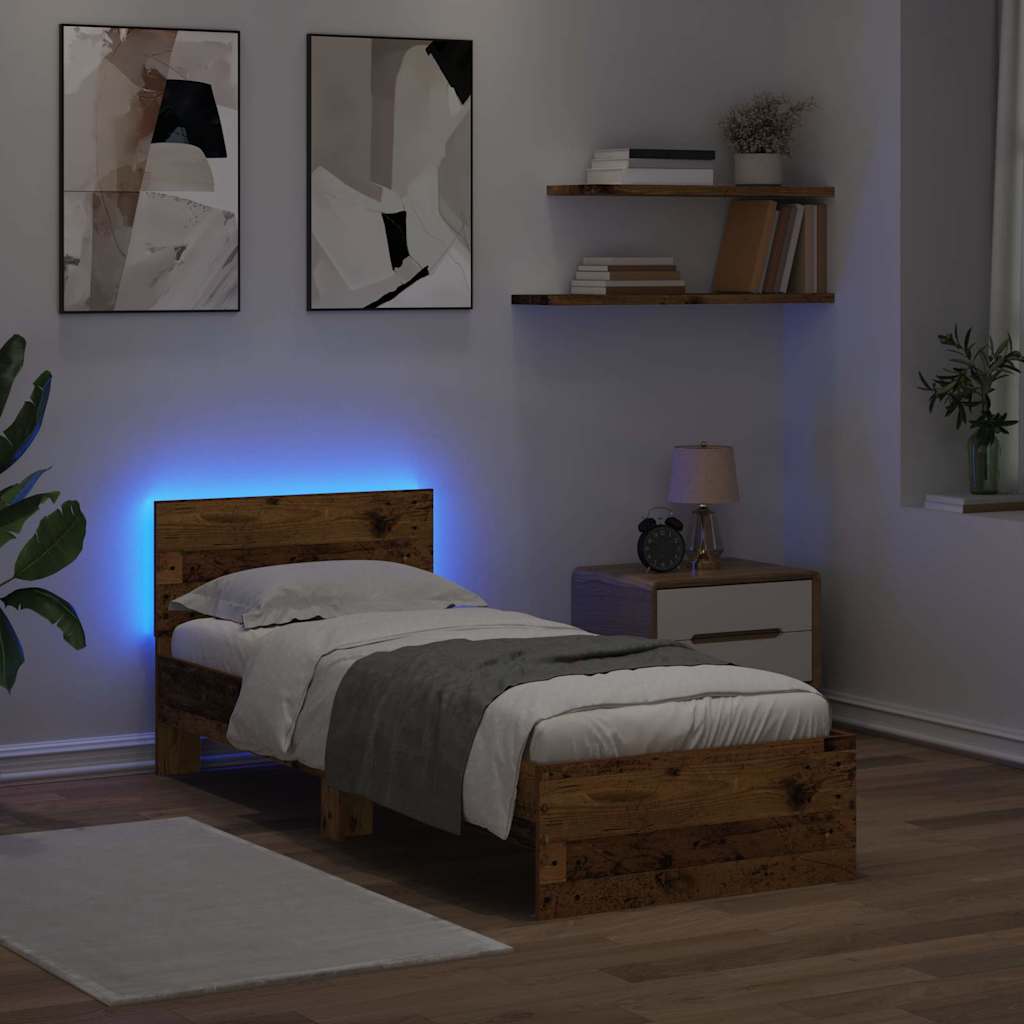 Sengestel Gammelt træ 75 x 190 cm Konstrueret træ