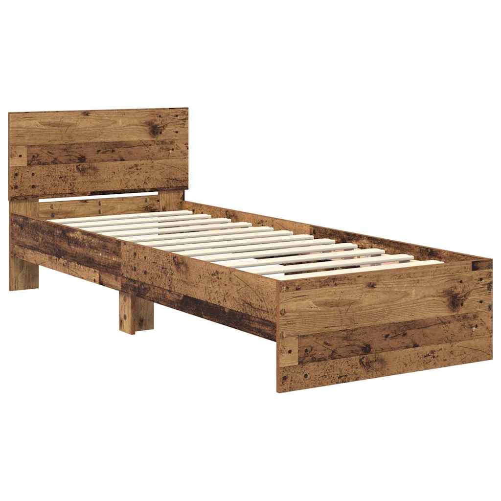 Sengestel Gammelt træ 75 x 190 cm Konstrueret træ