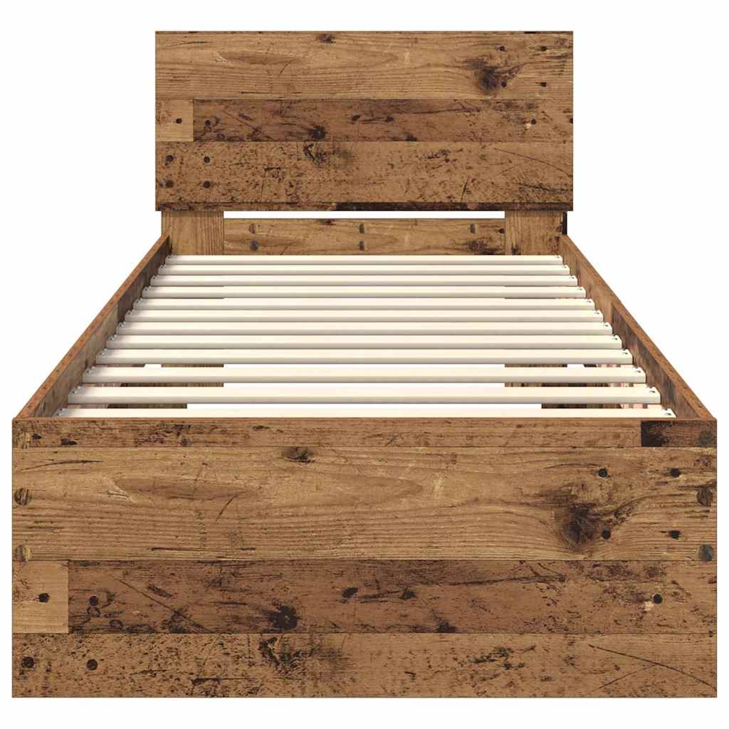 Sengestel Gammelt træ 75 x 190 cm Konstrueret træ