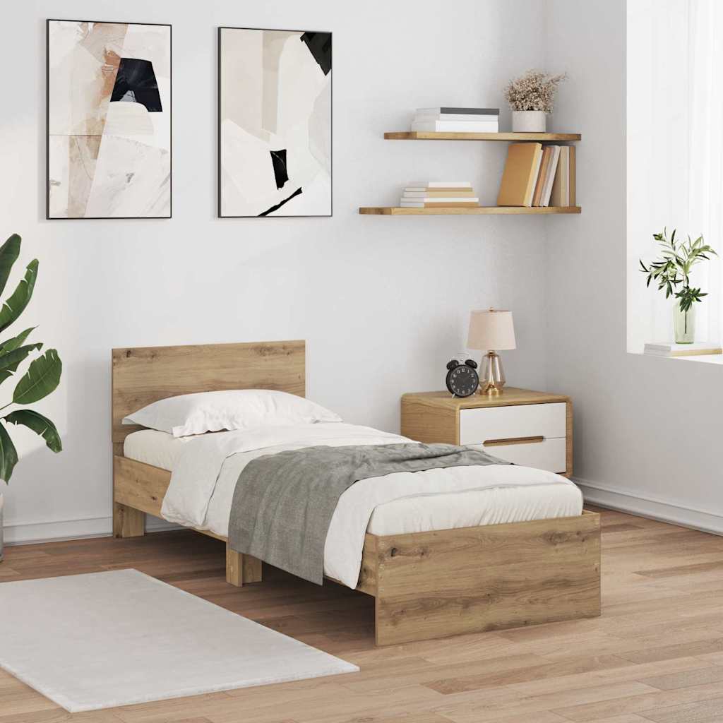 Sengestel Artisan Egetræ 75 x 190 cm Konstrueret træ