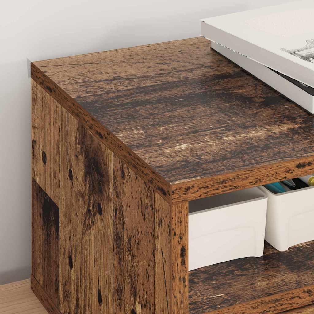 Printerstand Gammelt træ 40 x 32 x 24 cm Konstrueret træ