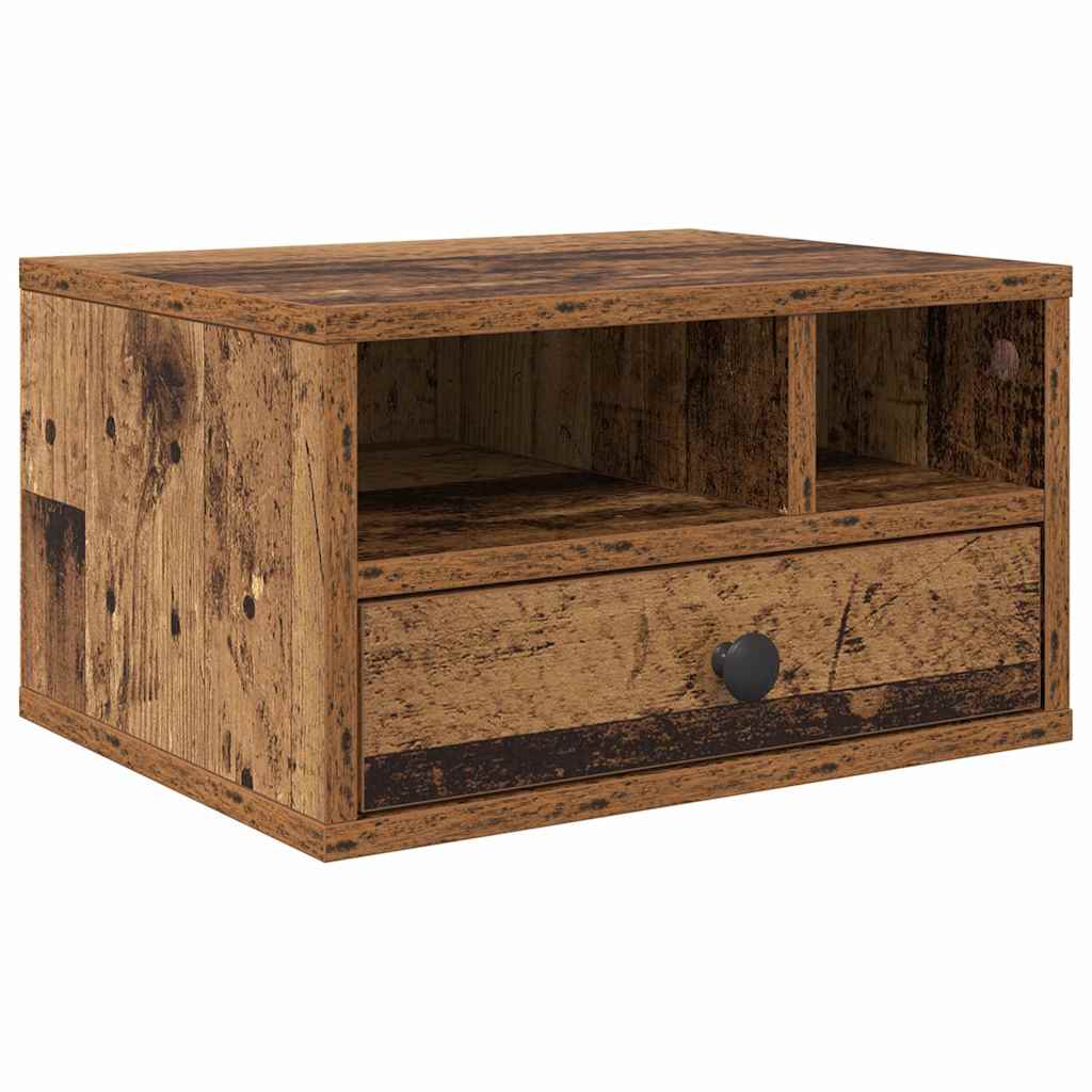 Printerstand Gammelt træ 40 x 32 x 24 cm Konstrueret træ