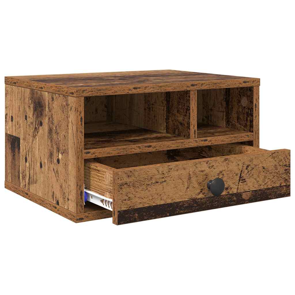 Printerstand Gammelt træ 40 x 32 x 24 cm Konstrueret træ