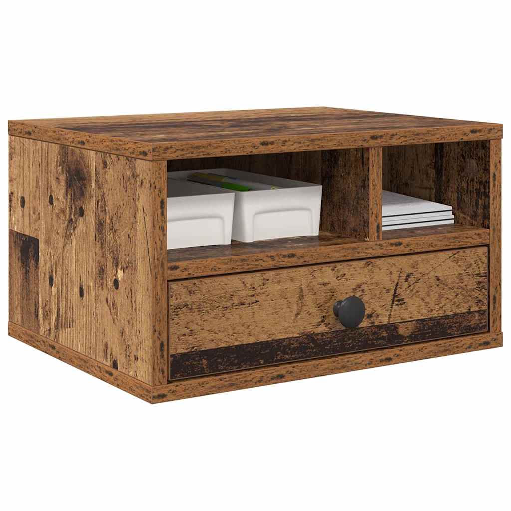 Printerstand Gammelt træ 40 x 32 x 24 cm Konstrueret træ