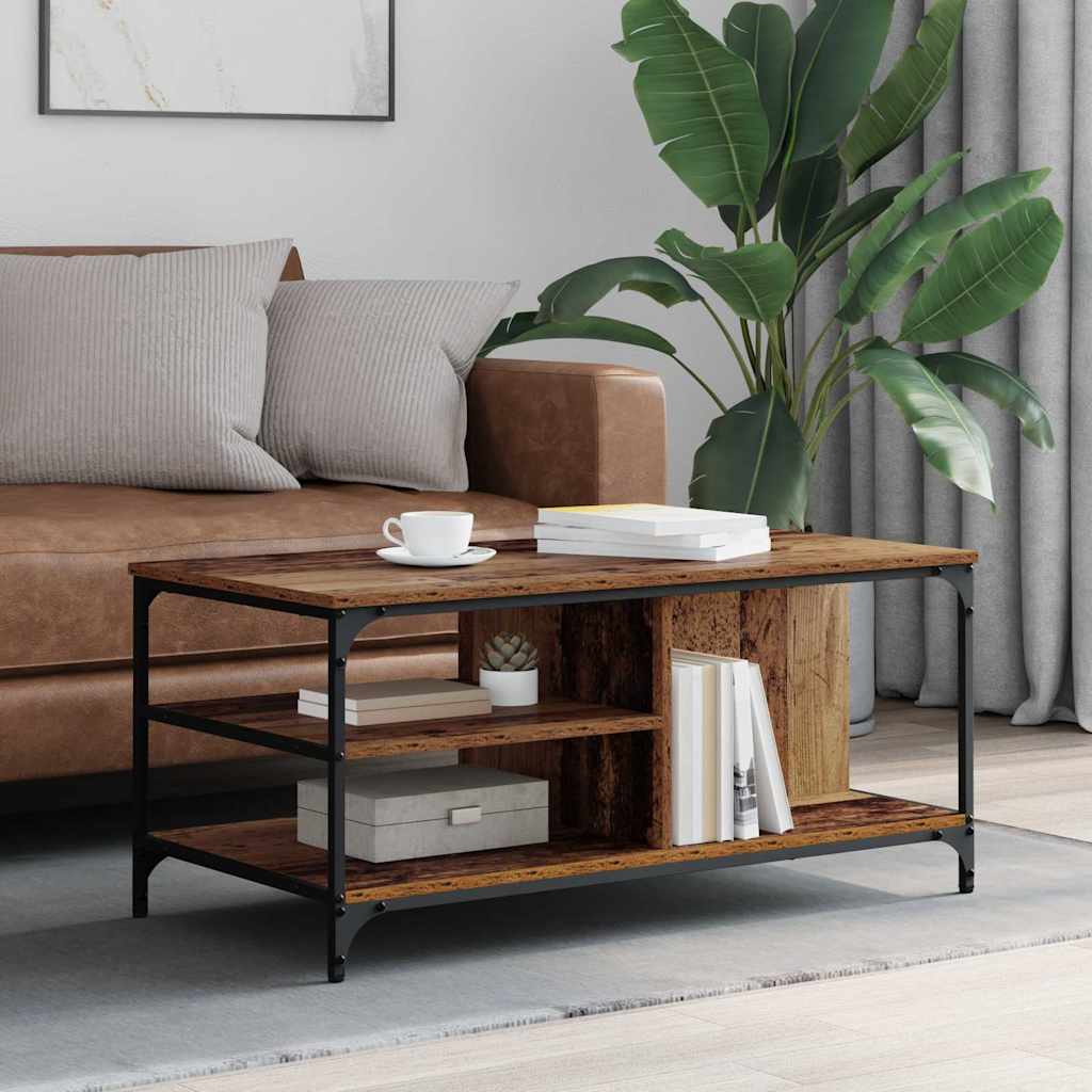 Sofabord Gammelt træ 100 x 50 x 45 cm Konstrueret træ