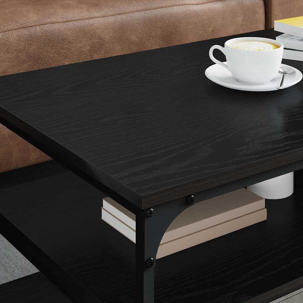 Sofabord Sort eg 100 x 50 x 45 cm Konstrueret træ