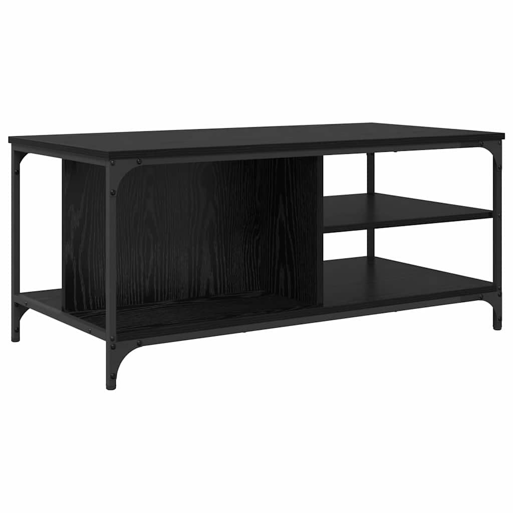 Sofabord Sort eg 100 x 50 x 45 cm Konstrueret træ