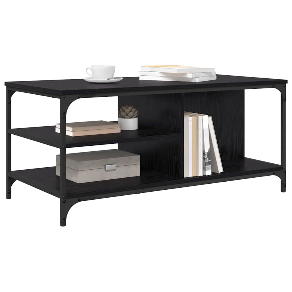 Sofabord Sort eg 100 x 50 x 45 cm Konstrueret træ