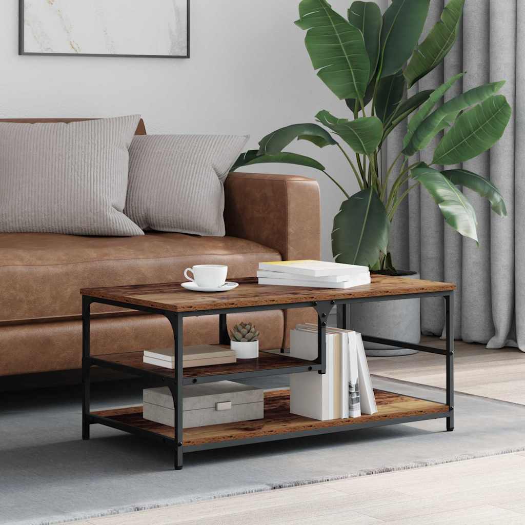 Sofabord Gammelt træ 90 x 49 x 40 cm Konstrueret træ