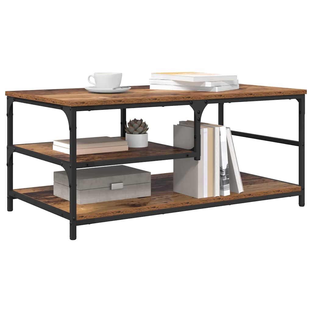 Sofabord Gammelt træ 90 x 49 x 40 cm Konstrueret træ