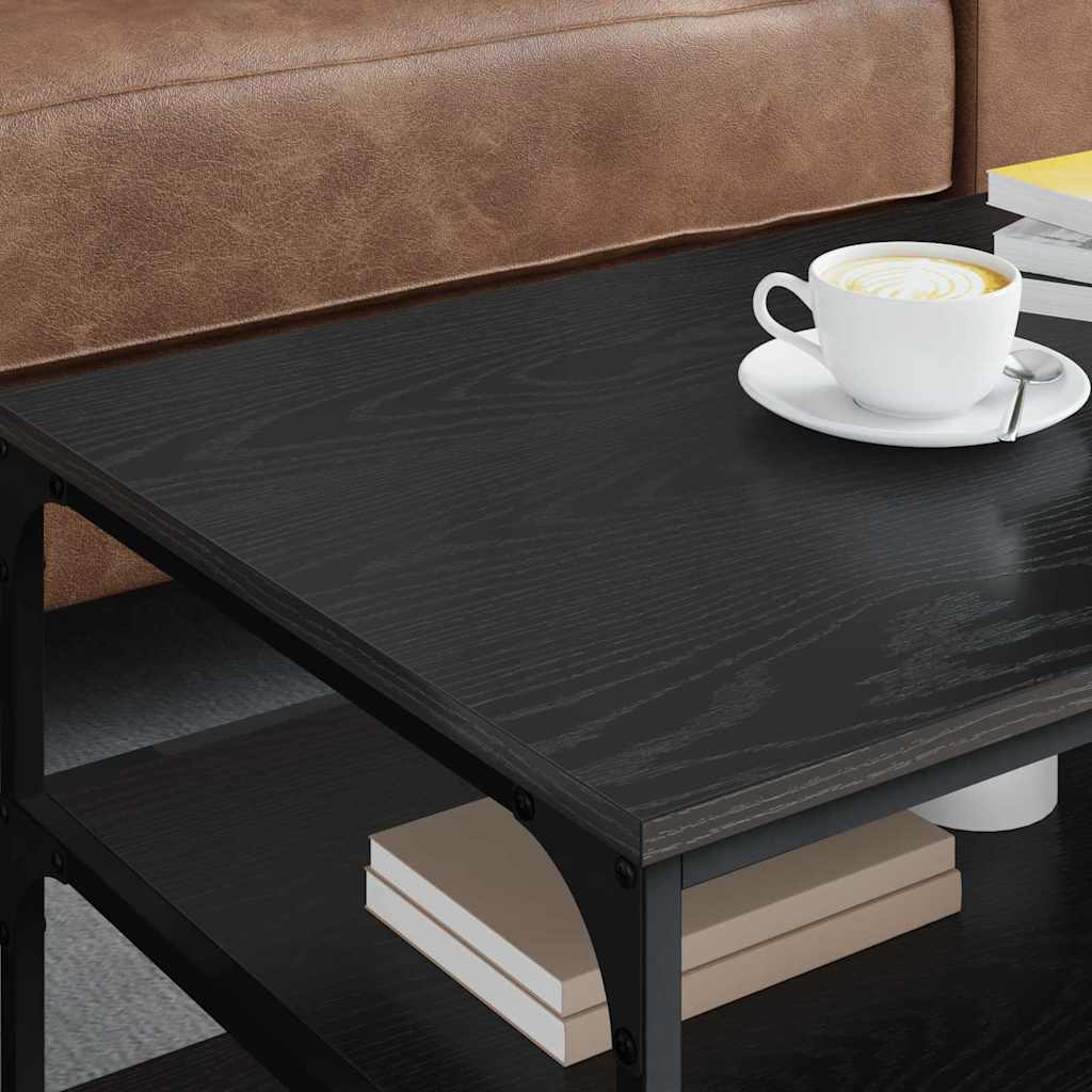 Sofabord Sort eg 90 x 49 x 40 cm Konstrueret træ